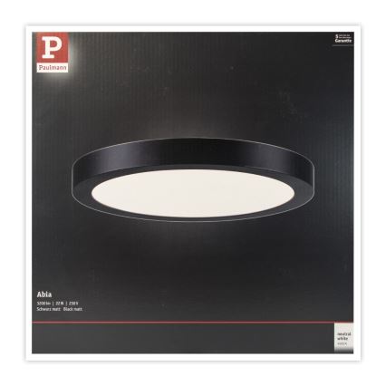Paulmann 71025 - LED/22W Plafón ABIA 230V negro
