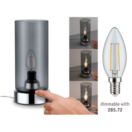 Paulmann 77056 - 1xE14/40W Lámpara de mesa táctil PINJA 230V