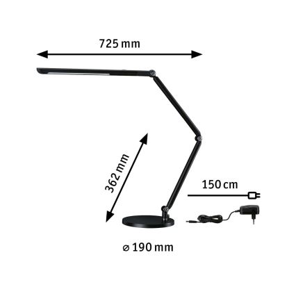 Paulmann 78912 - LED/10,6W Lámpara de mesa regulable FLEXBAR 230V 3000/4000/6500K