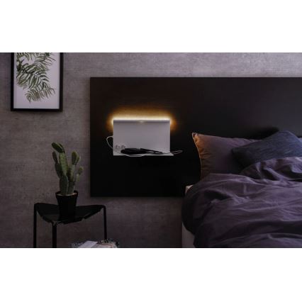 Paulmann 78919 - LED/4,5W Lámpara regulable con estante y USB + LED/1,6W 230V