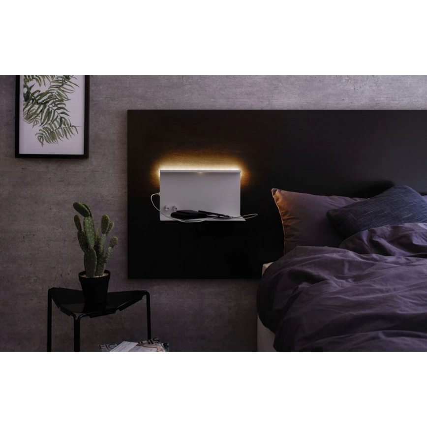 Paulmann 78919 - LED/4,5W Lámpara regulable con estante y USB + LED/1,6W 230V
