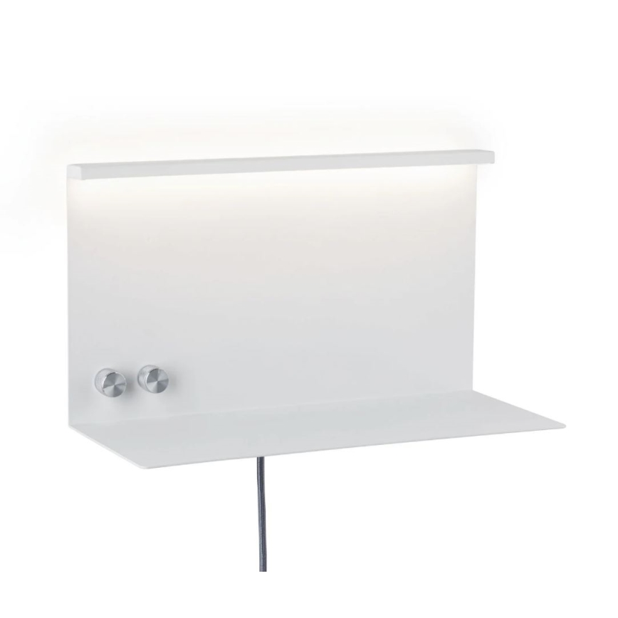 Paulmann 78919 - LED/4,5W Lámpara regulable con estante y USB + LED/1,6W 230V