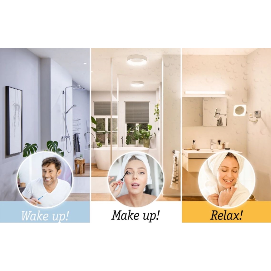 Paulmann 78923 - LED/13W IP44 Plafón regulable para el baño AVIAR 230V