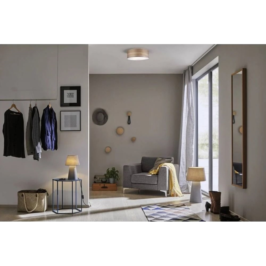 Paulmann 79687 - 3xE27/20W Plafón NEORDIC LISKA 230V nogal