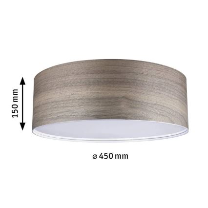 Paulmann 79687 - 3xE27/20W Plafón NEORDIC LISKA 230V nogal