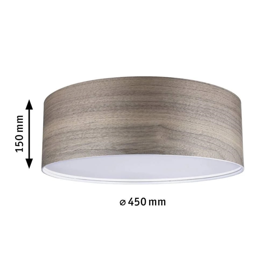 Paulmann 79687 - 3xE27/20W Plafón NEORDIC LISKA 230V nogal
