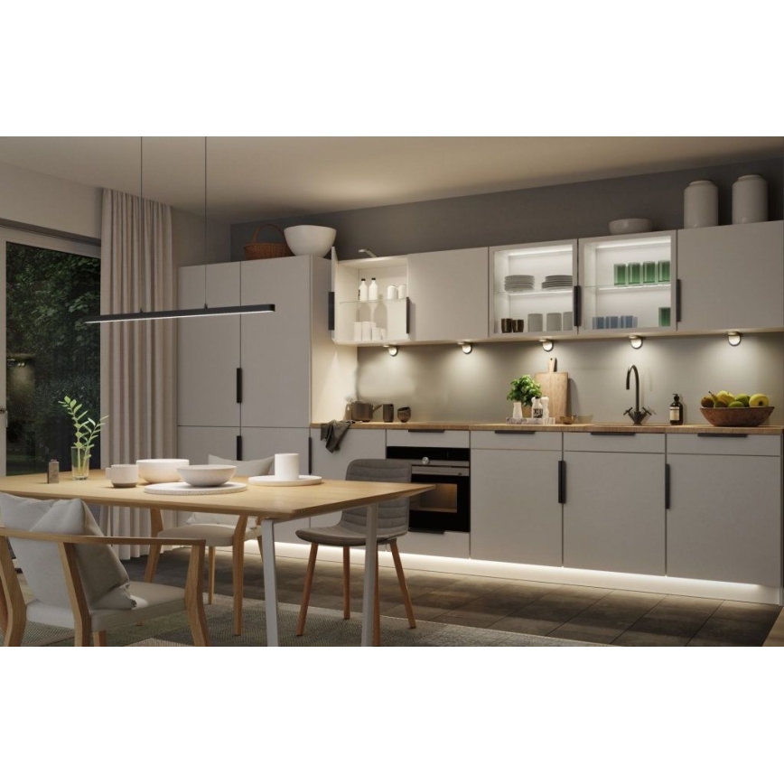 Paulmann 79693 - Lámpara de araña LED/42W regulable con cable LENTO 230V negro