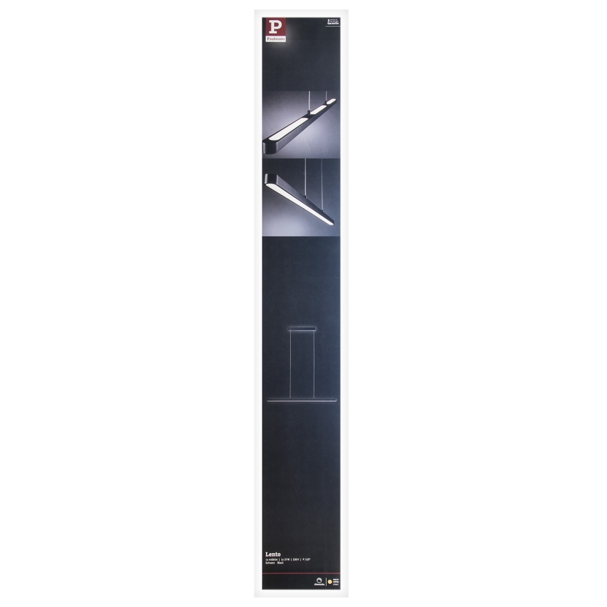 Paulmann 79693 - Lámpara de araña LED/42W regulable con cable LENTO 230V negro