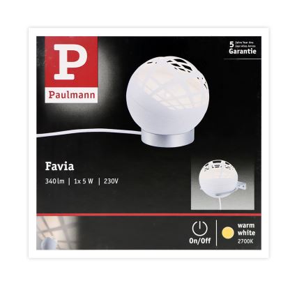 Paulmann 79697 - Lámpara de mesa LED/5W FAVIA 230V