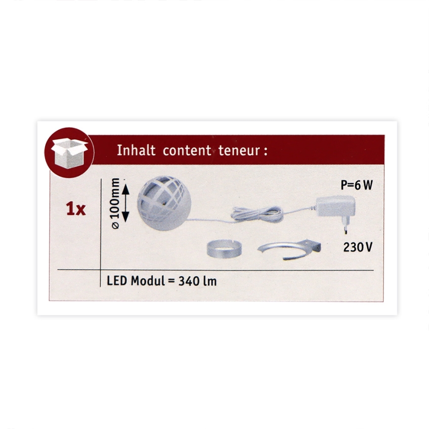 Paulmann 79697 - Lámpara de mesa LED/5W FAVIA 230V