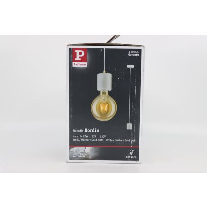 Paulmann 79750 - 1xE27/20W Lámpara colgante NORDIN 230V