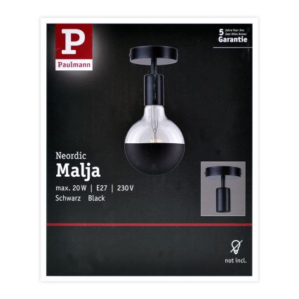 Paulmann 79760 - Plafón HALDOR 1xE27/20W/230V