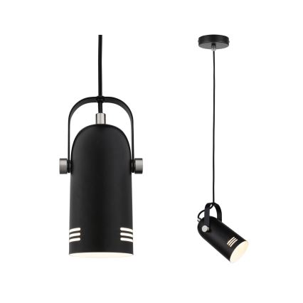 Paulmann 79766 - 1xE27/15W Lámpara colgante con cable LAVEA 230V negra