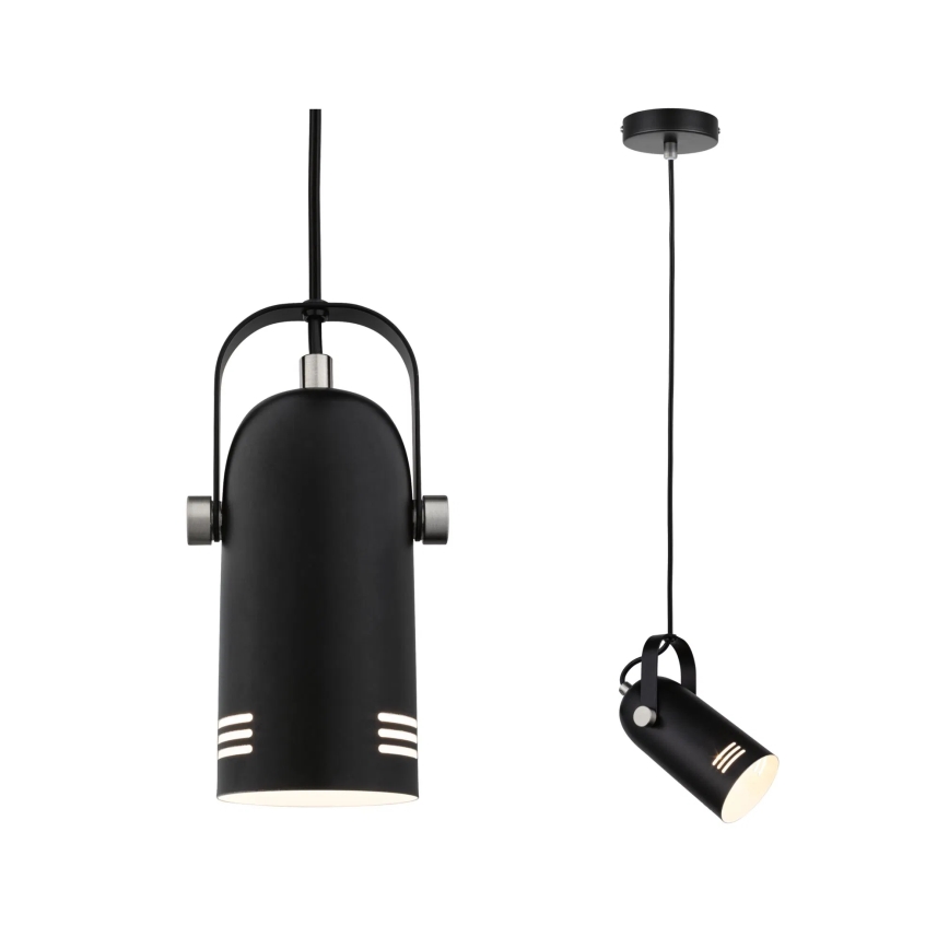 Paulmann 79766 - 1xE27/15W Lámpara colgante con cable LAVEA 230V negra