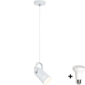 Paulmann 79767 - Lámpara colgante con cable LED 1xE27/8W LAVEA 230V blanca