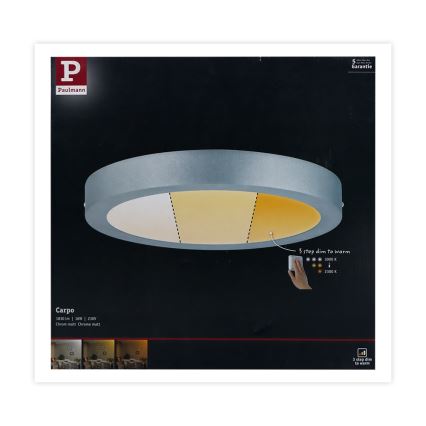 Paulmann 79798 - Plafón LED/16W CARPO 230V 2300/2500/3000K