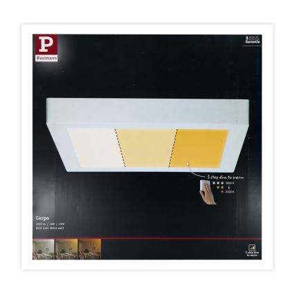 Paulmann 79801 - Plafón LED/13W CARPO 230V 2300/2500/3000K