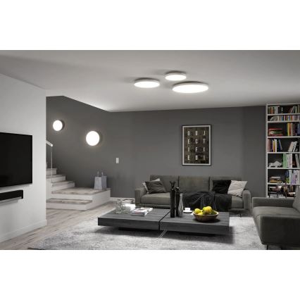 Paulmann 79894 - Plafón LED/38W VELORA 230V 3000/4000/6500K diámetro 60 cm blanco