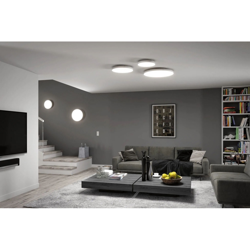 Paulmann 79894 - Plafón LED/38W VELORA 230V 3000/4000/6500K diámetro 60 cm blanco