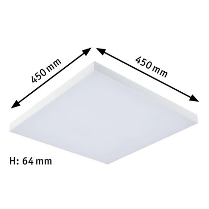 Paulmann 79905 - LED/19W RGBW Plafón regulable VELORA 230V 3000-6500K + control remoto