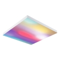 Paulmann 79910 - LED/31W RGBW Luminaria de techo regulable LORIA 230V 3000-6500K 59,5x59,5 cm blanca + mando a distancia