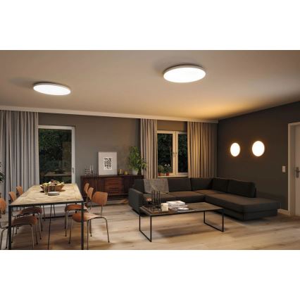 Paulmann 79929 - Luminaria de techo LED regulable 22W RGBW LORIA 230V Ø 40 cm blanca