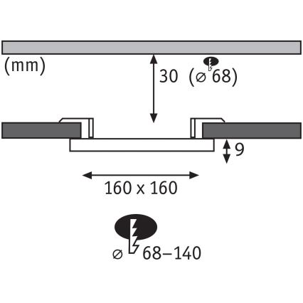 Paulmann 79948 - LED/12W IP44 Luminaria empotrable regulable para baño VARIFIT 230V