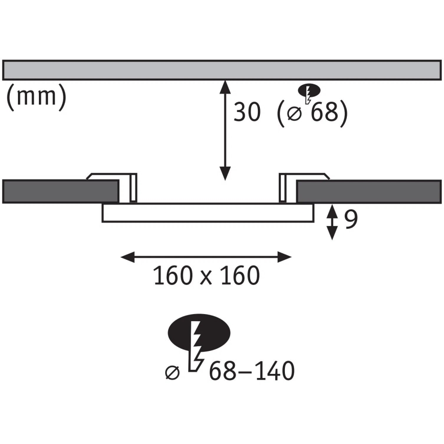 Paulmann 79948 - LED/12W IP44 Luminaria empotrable regulable para baño VARIFIT 230V