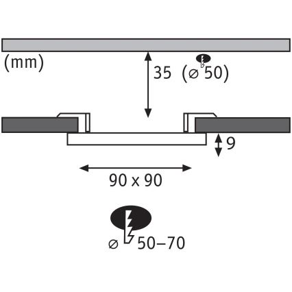 Paulmann 79953 - LED/6W IP44 Luminaria empotrada regulable para baño VARIFIT 230V