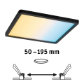 Paulmann 79967 - Luminaria empotrable para baño LED/16W IP44 regulable AREO 230V 23x23 cm negra