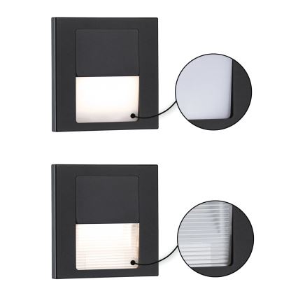 Paulmann 80001 - LED/1W Iluminación de escalera TSARO 230V Follow/negro