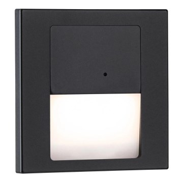 Paulmann 80004 - LED/1W Iluminación de escalera con sensor TSARO 230V Lead/negro