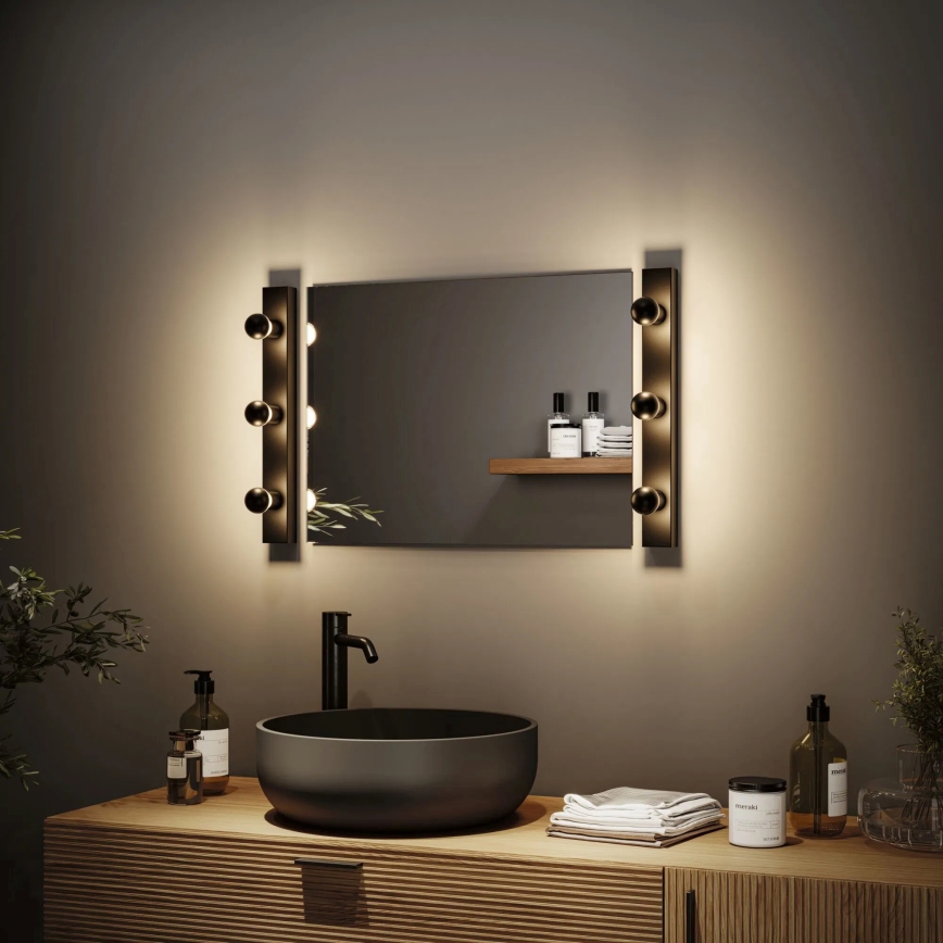 Paulmann 80097 - 3xE14/40W IP44 Iluminación de espejo de baño REGULA 230V negro