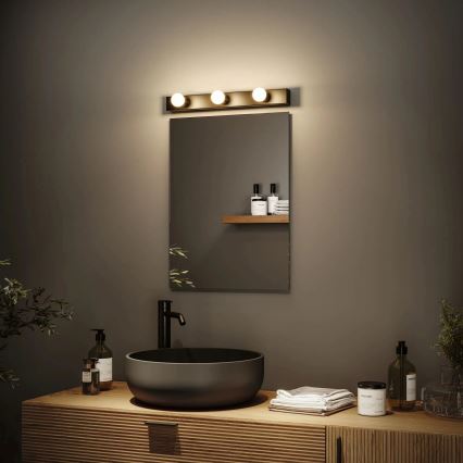 Paulmann 80097 - 3xE14/40W IP44 Iluminación de espejo de baño REGULA 230V negro