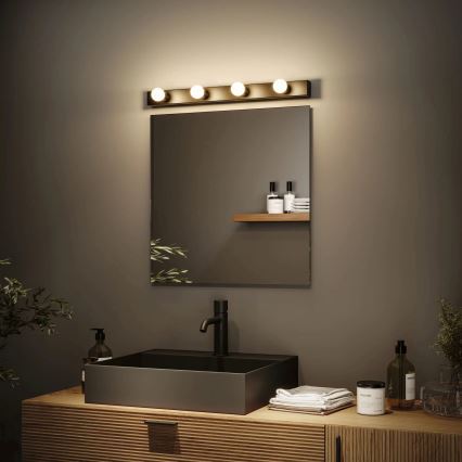Paulmann 80099 - 4xE14/40W IP44 Iluminación de espejo de baño REGULA 230V negro