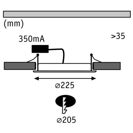 Paulmann 92034 - LED/14W Lámpara empotrada 230V