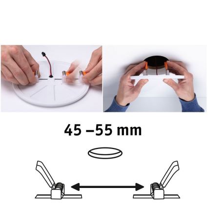 Paulmann 92387 - LED/4,5W IP44 Lámpara empotrable para el baño VARIFIT 230V