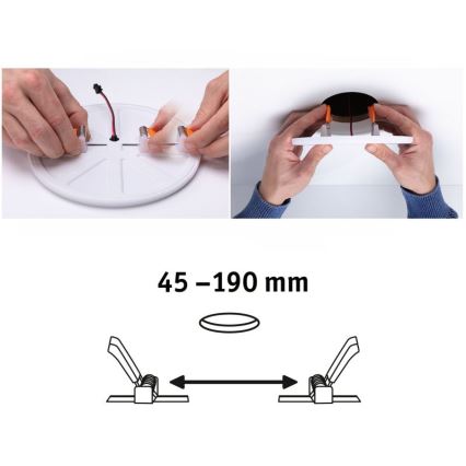 Paulmann 92392 - LED/17,5W IP44 Lámpara empotrable para el baño VARIFIT 230V