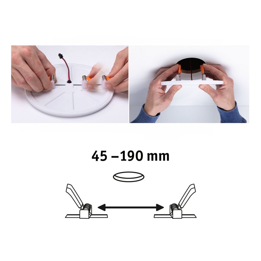 Paulmann 92392 - LED/17,5W IP44 Lámpara empotrable para el baño VARIFIT 230V