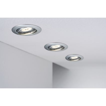 Paulmann 92516 - SET DE 3xLED-GU10/3,5W Lámpara empotrable para baño PREMIUM LINE 230V