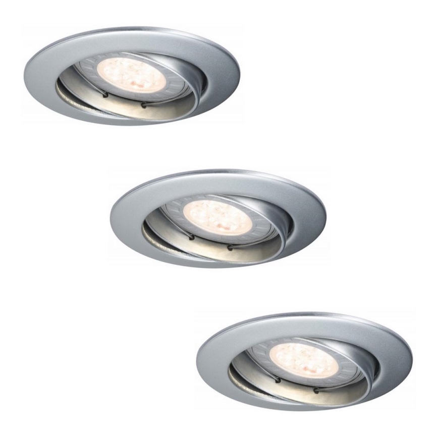 Paulmann 92516 - SET DE 3xLED-GU10/3,5W Lámpara empotrable para baño PREMIUM LINE 230V