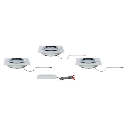Paulmann 92695 - SET 3xLED/8W Lámpara empotrable regulable DICE 230V