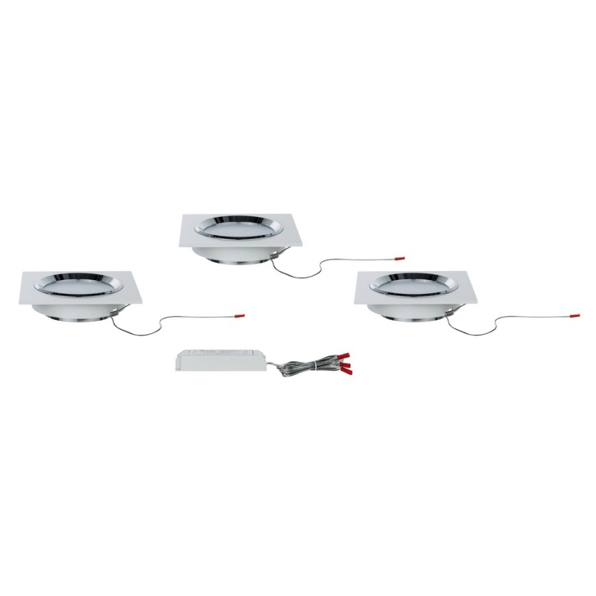 Paulmann 92695 - SET 3xLED/8W Lámpara empotrable regulable DICE 230V