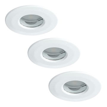 Paulmann 92847 - SET 3x Iluminación LED empotrada para el baño COIN 3xLED/7W/230V