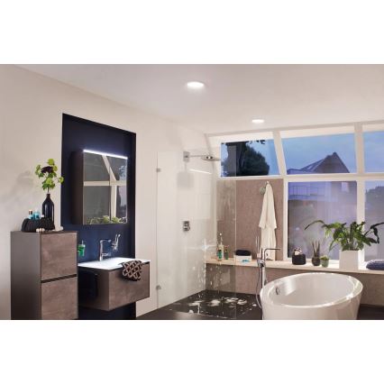 Paulmann 92935 - Luminaria empotrada LED/12W IP44 regulable para baño AREO 230V Ø 18 cm cromo mate