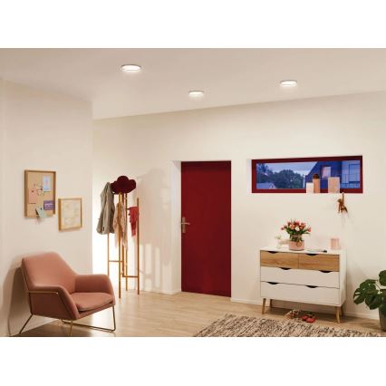 Paulmann 92946 - Luminaria empotrada para baño AREO, LED 11W, IP23, 230V, Ø 18 cm, cromo mate