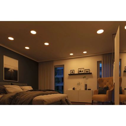 Paulmann 92992 - LED/16W IP44 Lámpara empotrada de techo para baño AREO 230V 2000/3000/4000K Ø 23 cm cromo mate