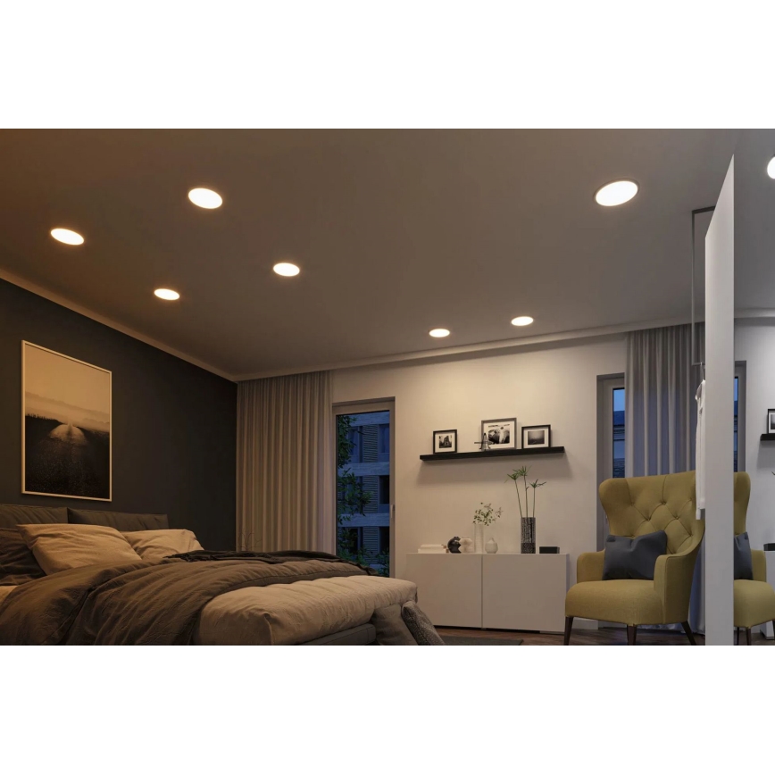 Paulmann 92992 - LED/16W IP44 Lámpara empotrada de techo para baño AREO 230V 2000/3000/4000K Ø 23 cm cromo mate