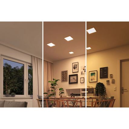 Paulmann 92993 - LED/13W IP44 Luminaria empotrada para baño AREO 230V 2000/3000/4000K 17,5x17,5 cm blanca