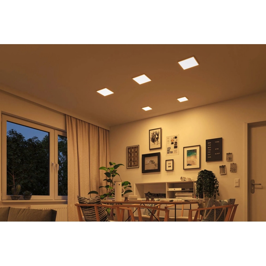 Paulmann 92993 - LED/13W IP44 Luminaria empotrada para baño AREO 230V 2000/3000/4000K 17,5x17,5 cm blanca